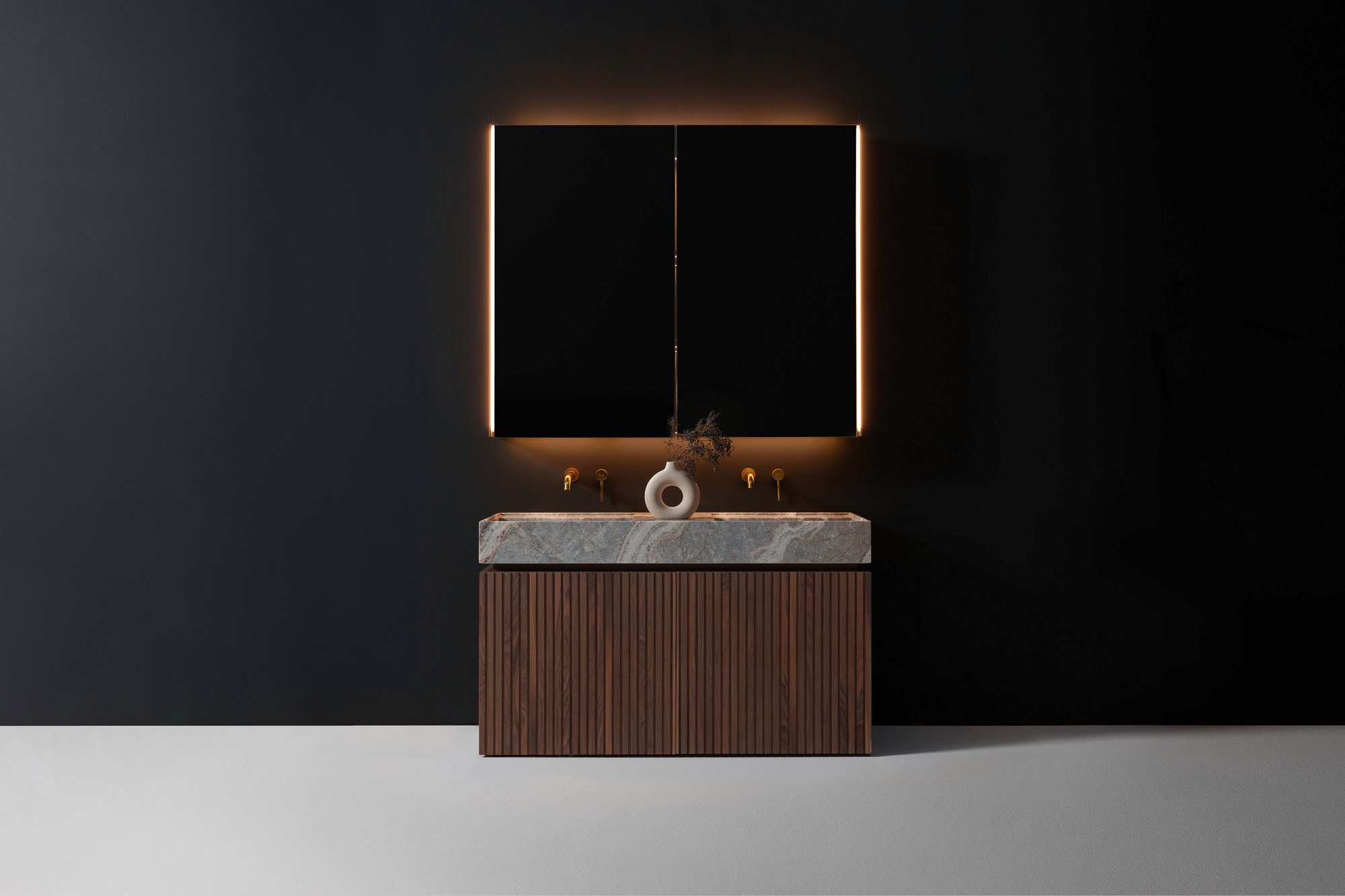 Outdoor Custom cabin near a lake shore