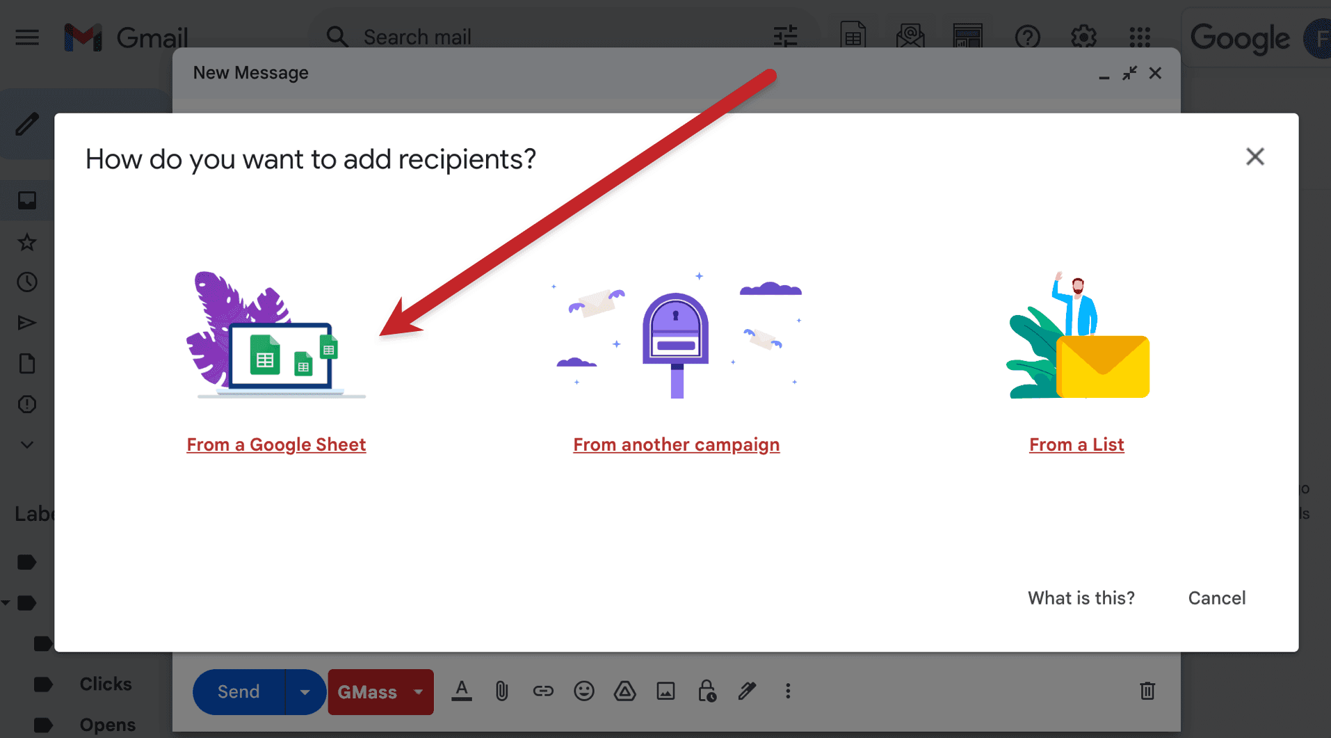 Gmass integration with Google Sheets