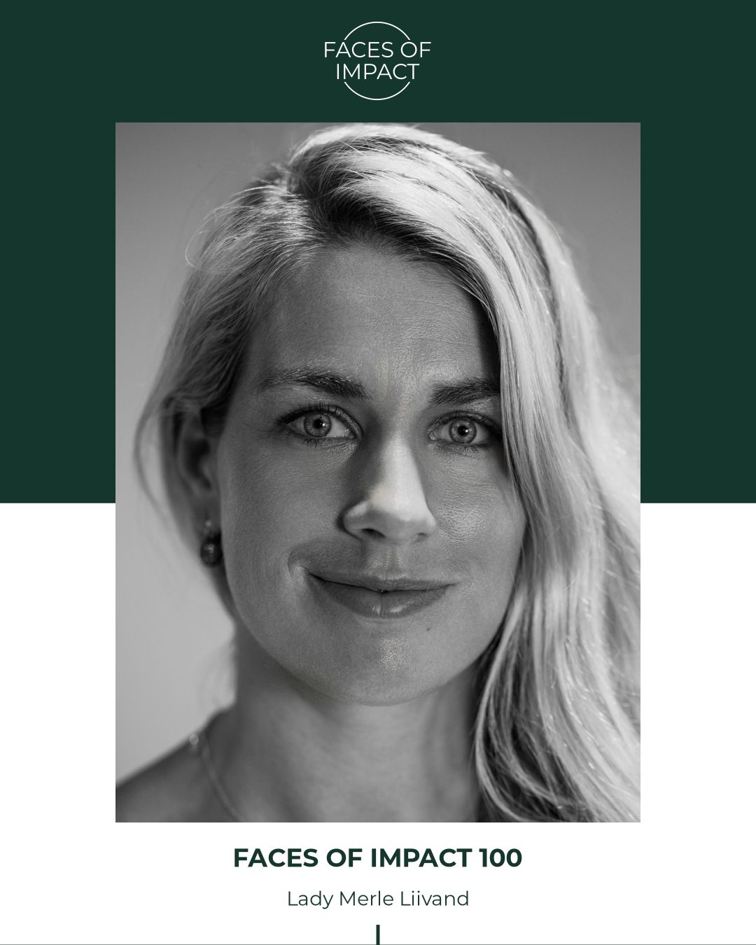Faces of Impact 100 Honoree - Merle Liivand - Black and White Portrait by Artem Shestakov