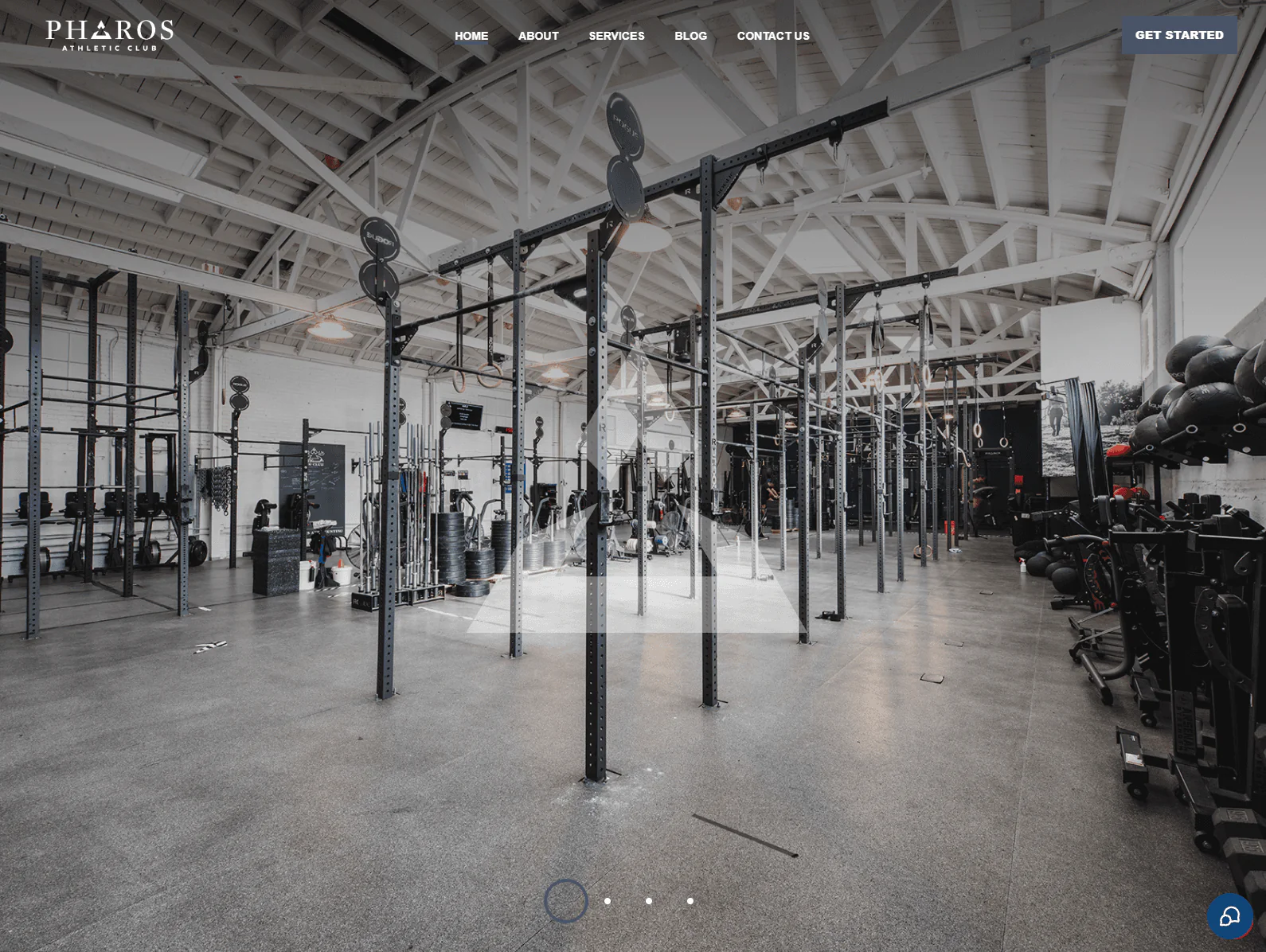 Pharos Athletic Club website design, fitness example