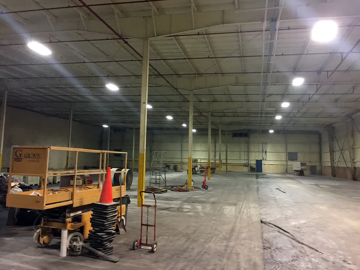 Spray foam wall insulation on Napa Valley wine storage facility