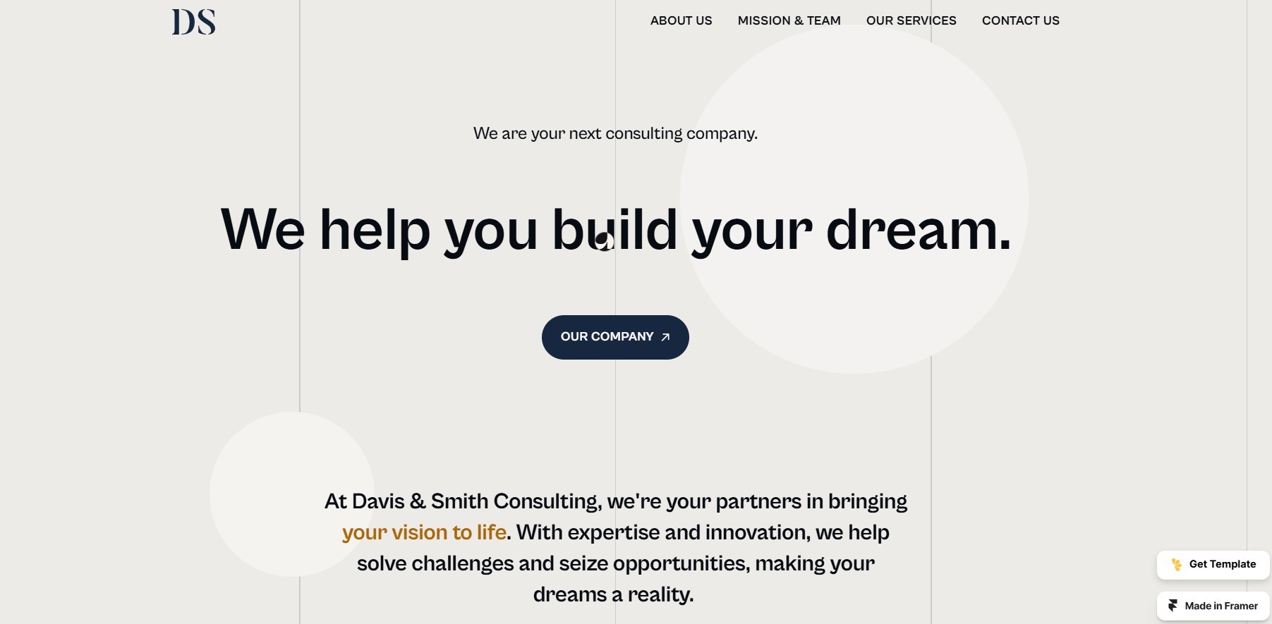 Best Framer Templates for Consultancy - DSConsulting