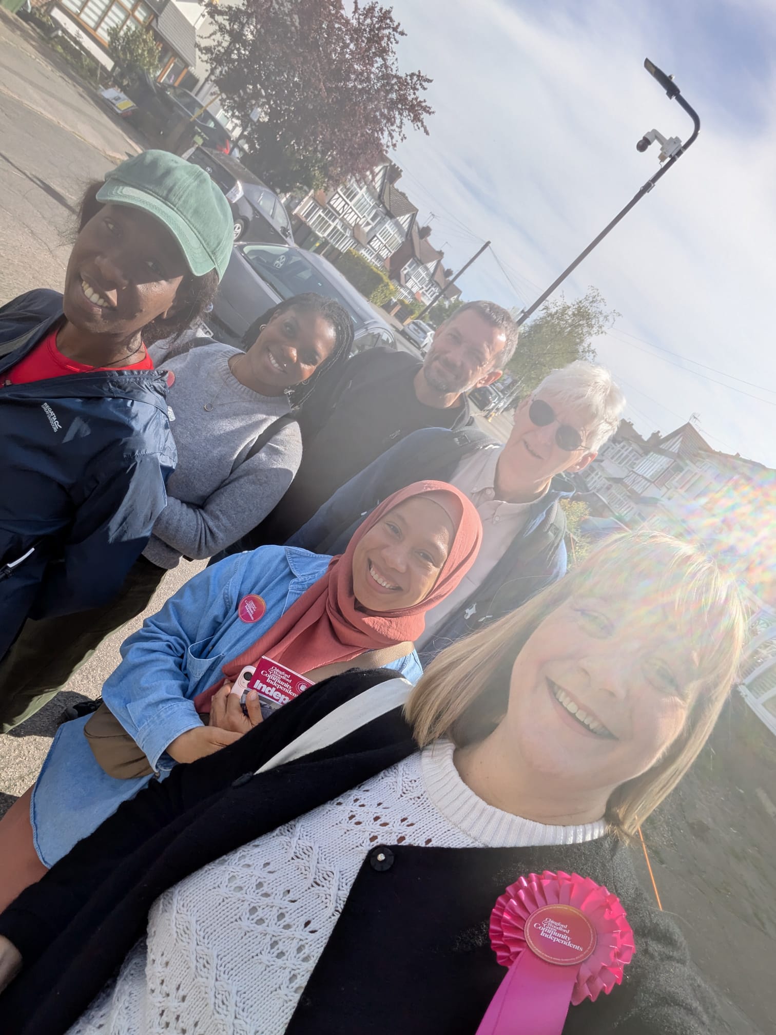 Group of volunteers canvassing