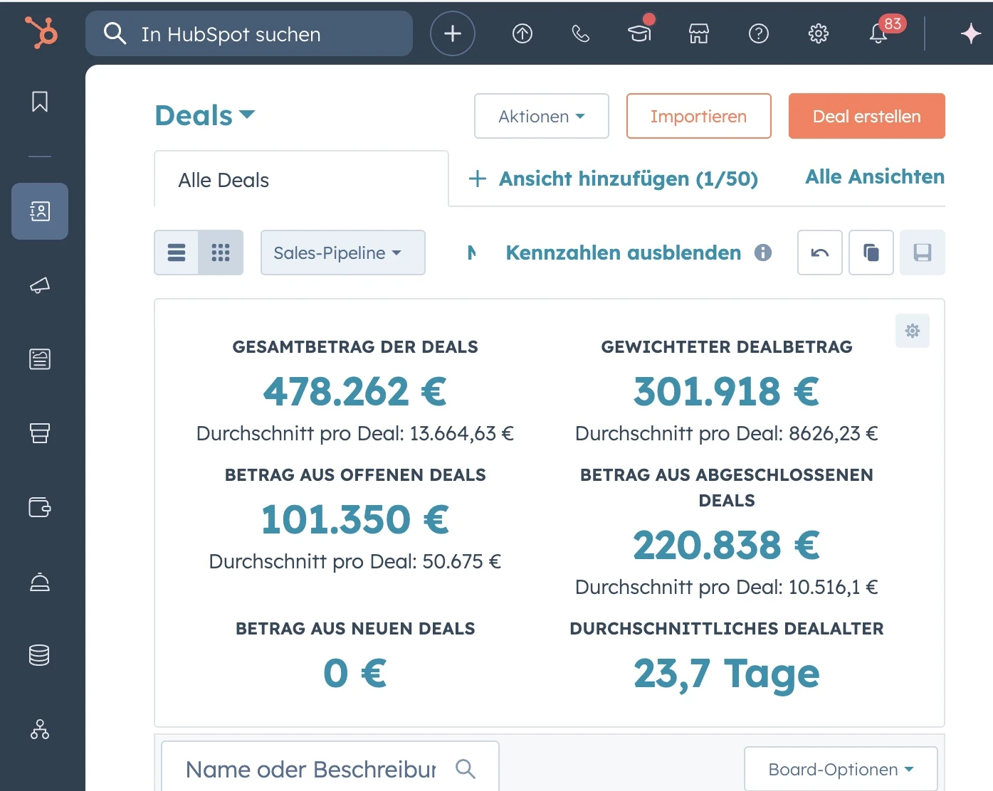 Deal Pipeline im CRM