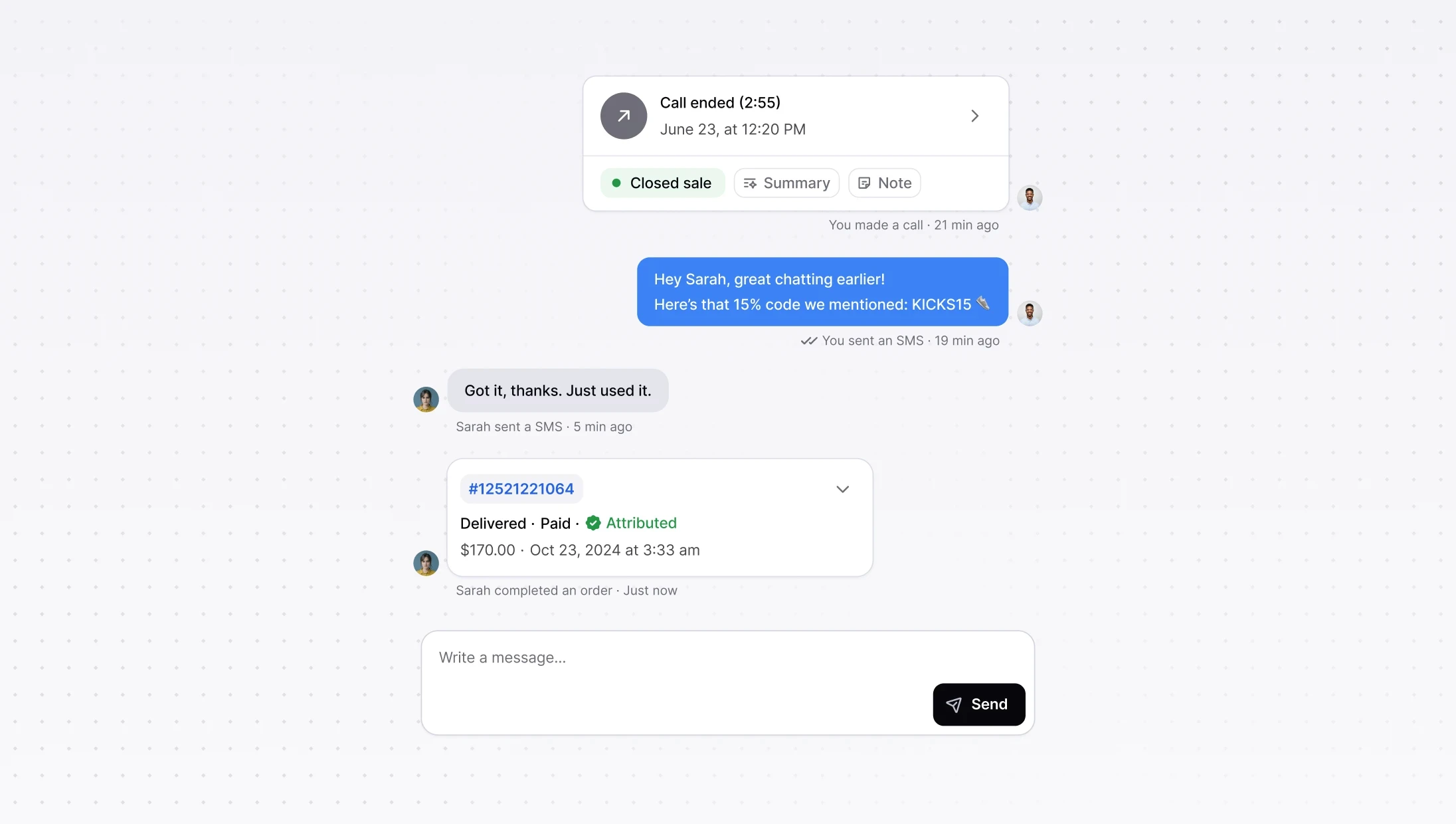 SMS are now available in Consio