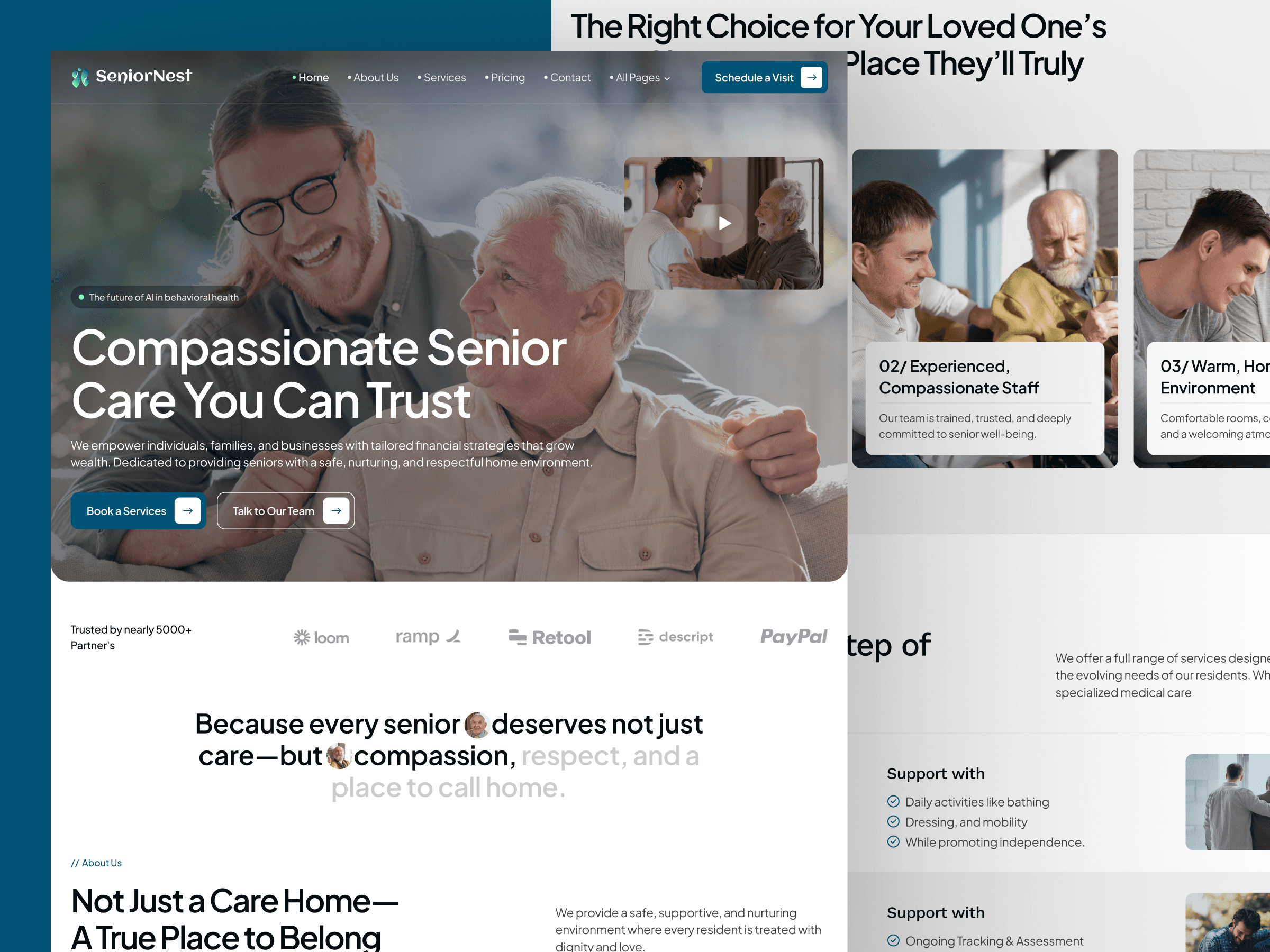 Framer old care template