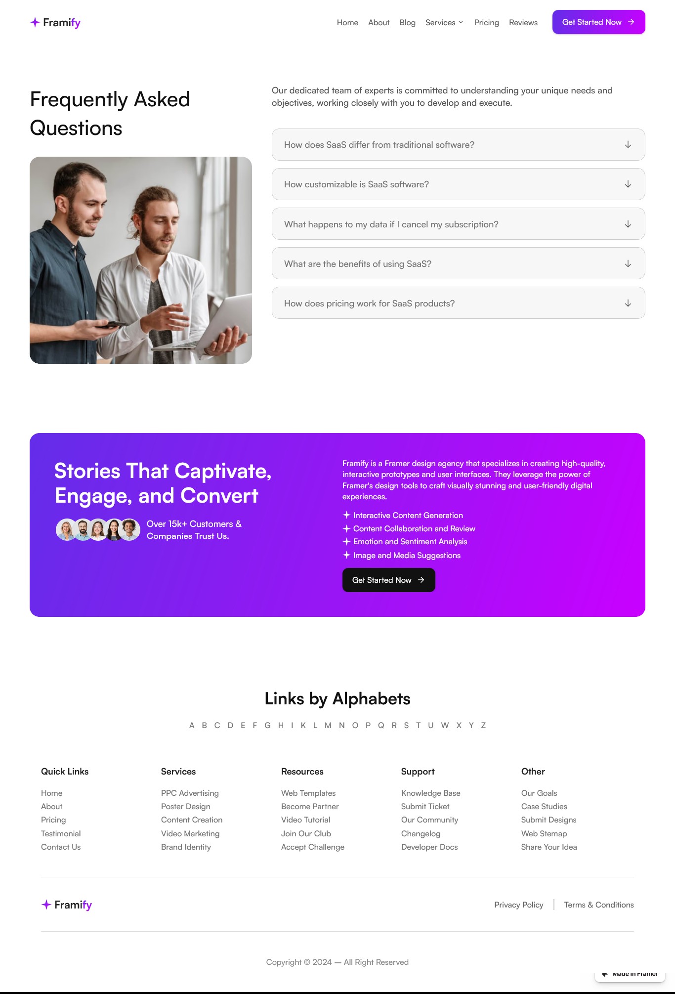 Framer FAQ Page v4