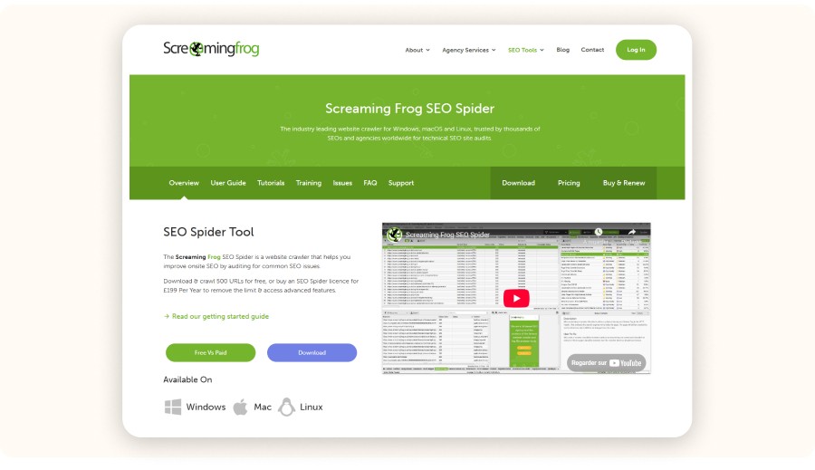 Screaming Frog SEO Spider
