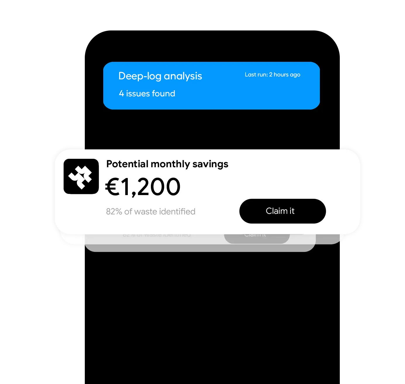Clouding mobile notification showing your forecast is ready with provider comparison available