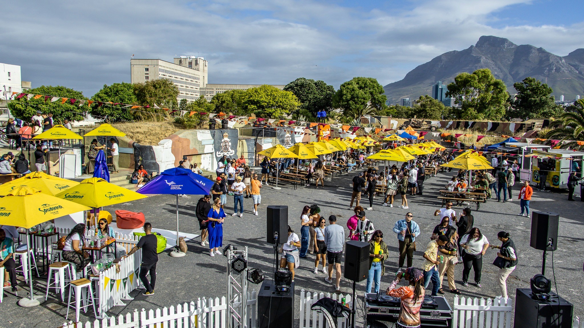 a wide view of event