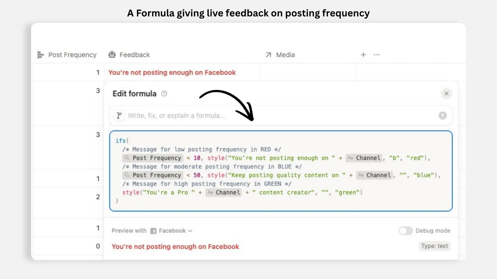 Notion formula content creator