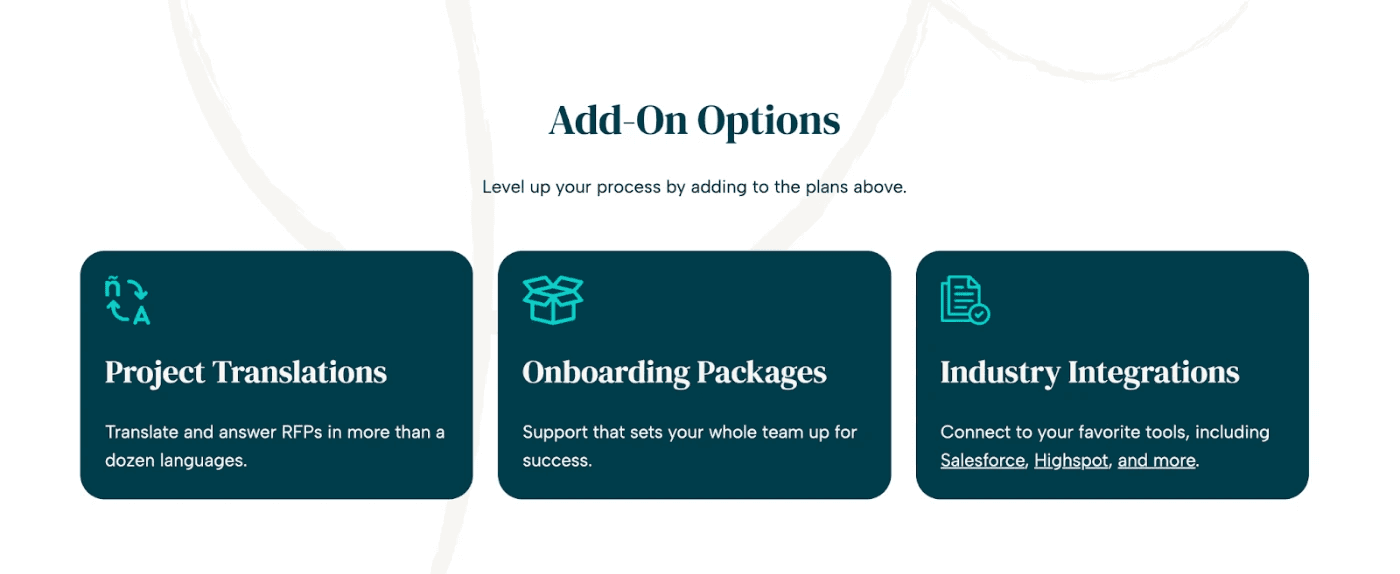 loopio add-on cost