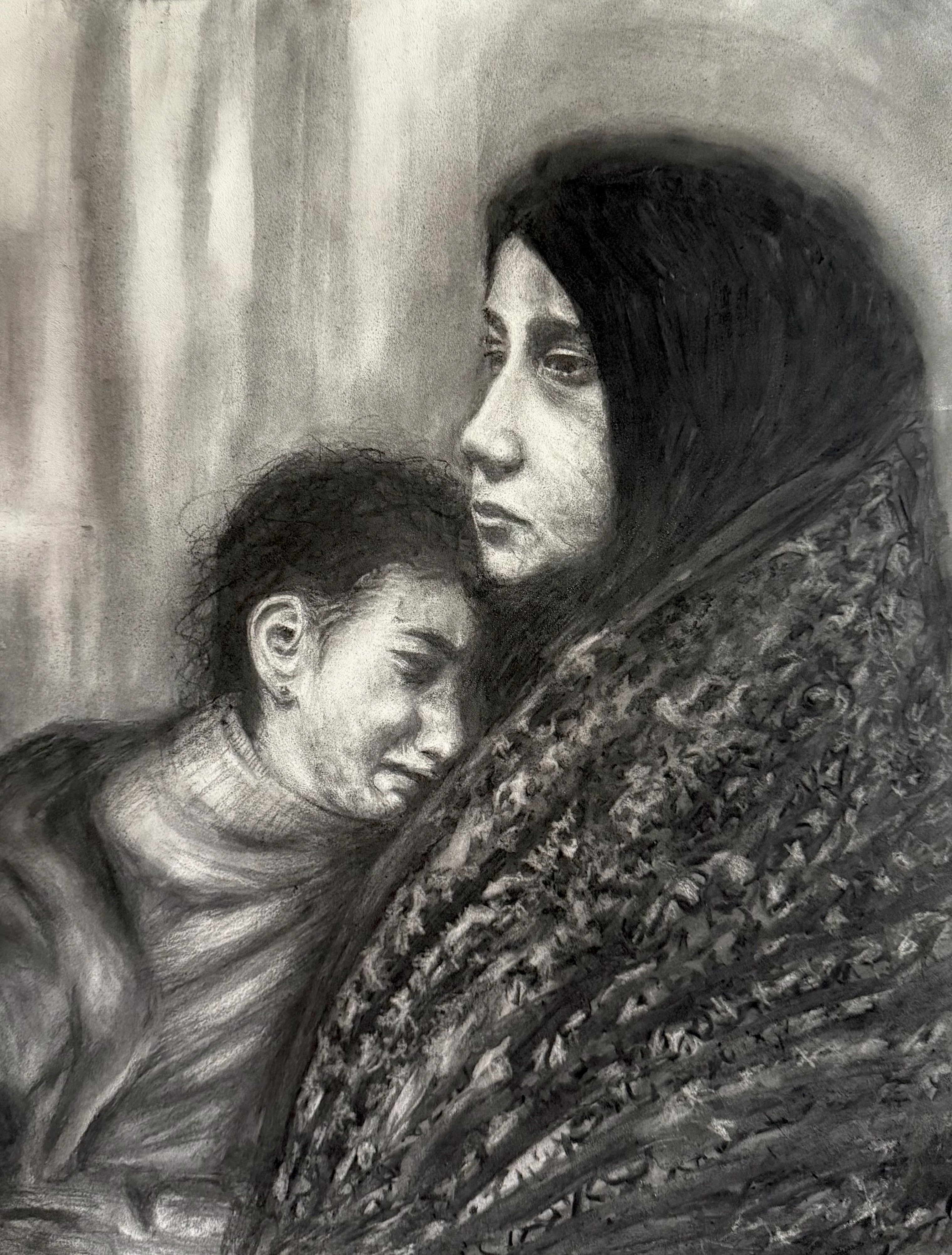 Work in progress: woman with daughter