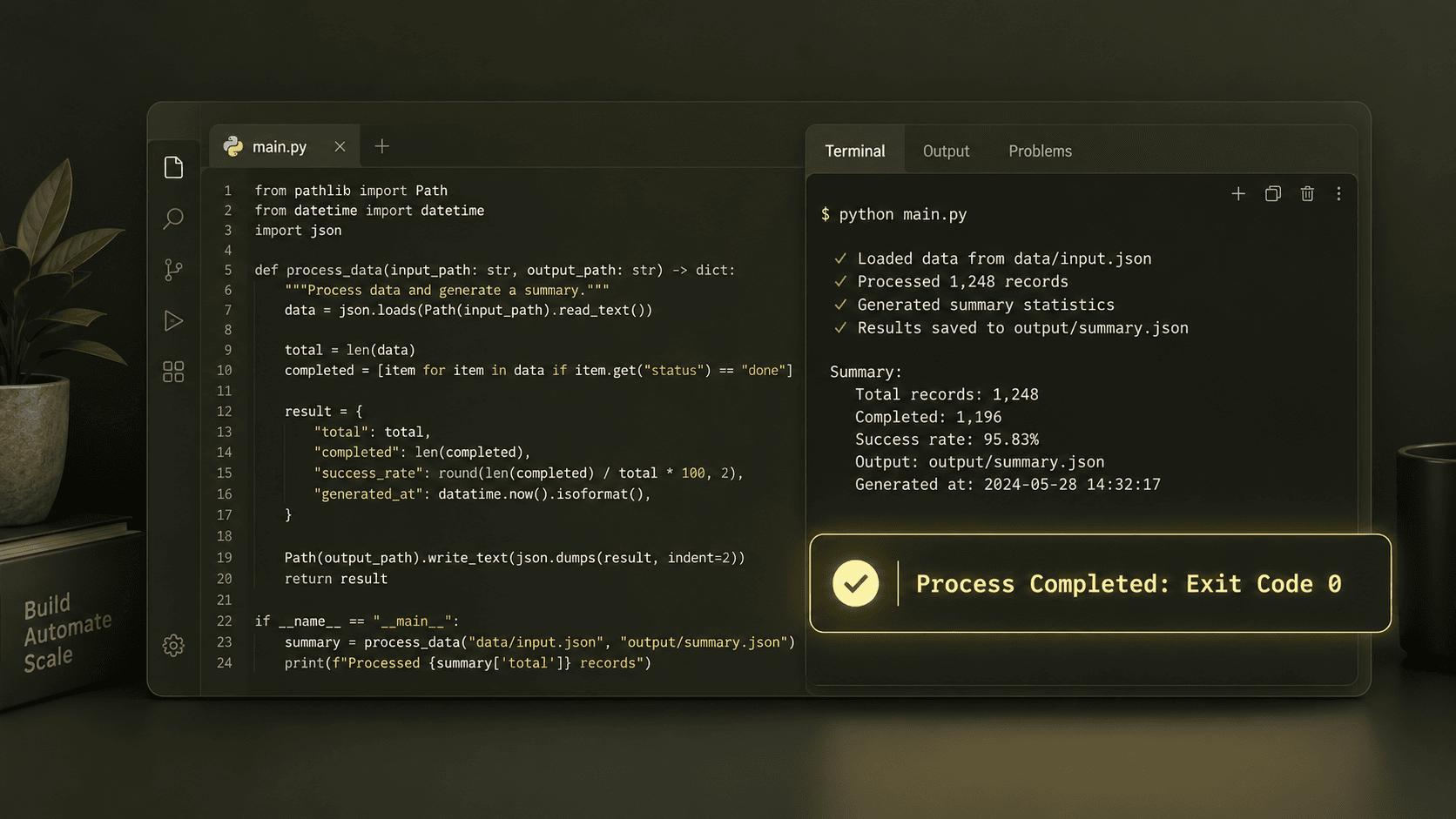 ChatGPT code execution interface writing and debugging Python scripts with error validation