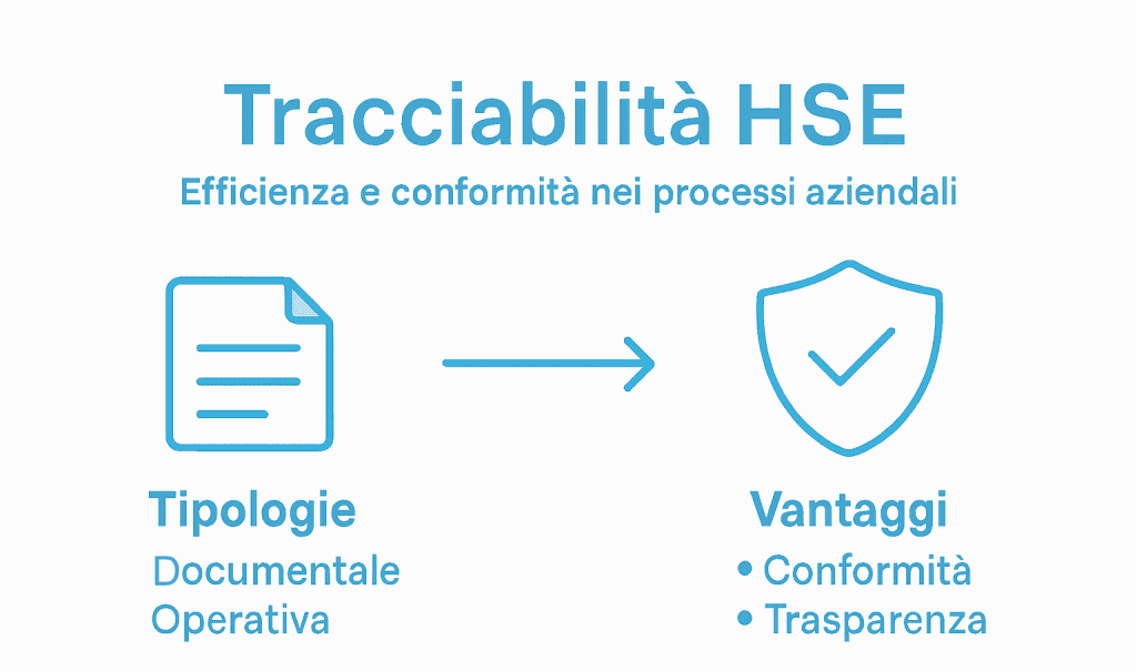 Infografica sulla tracciabilità HSE: panoramica delle principali tipologie e dei benefici concreti
