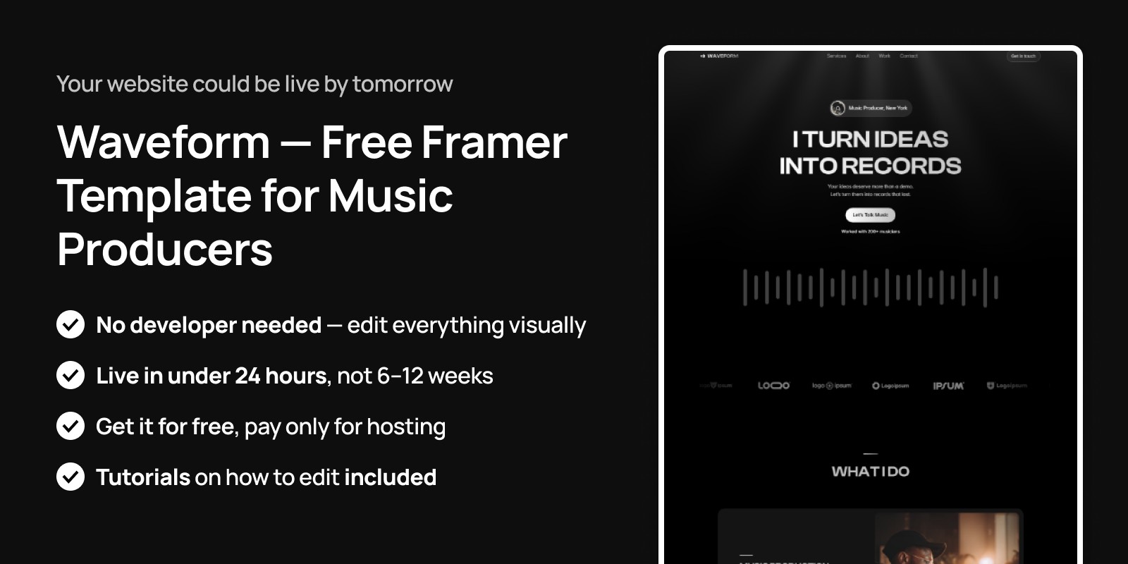 waveform framer template cta
