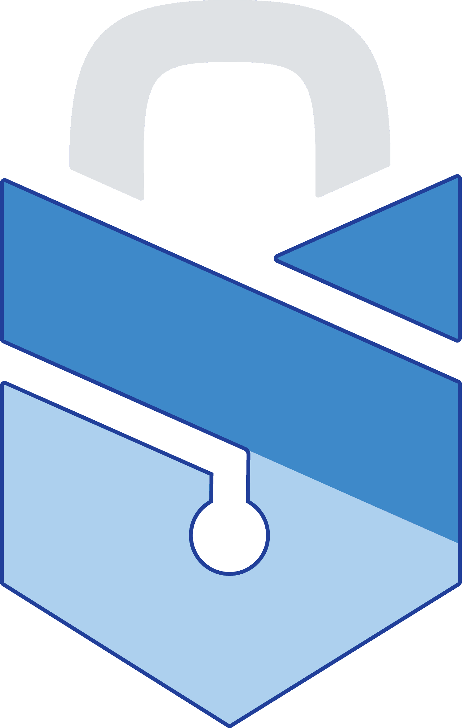 Logo Mark breakdown showing the shiel shape and JK initials