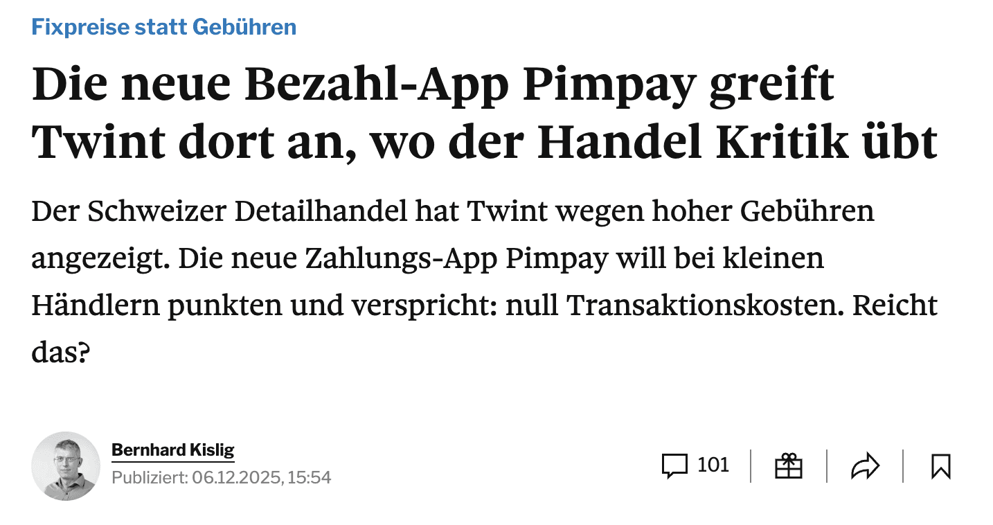 Neue Zahlungs-App fordert Twint mit Nullgebühren