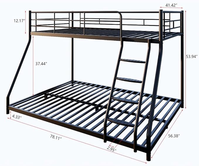 The bunk bed metal is a stylish addition that complements any interior design.