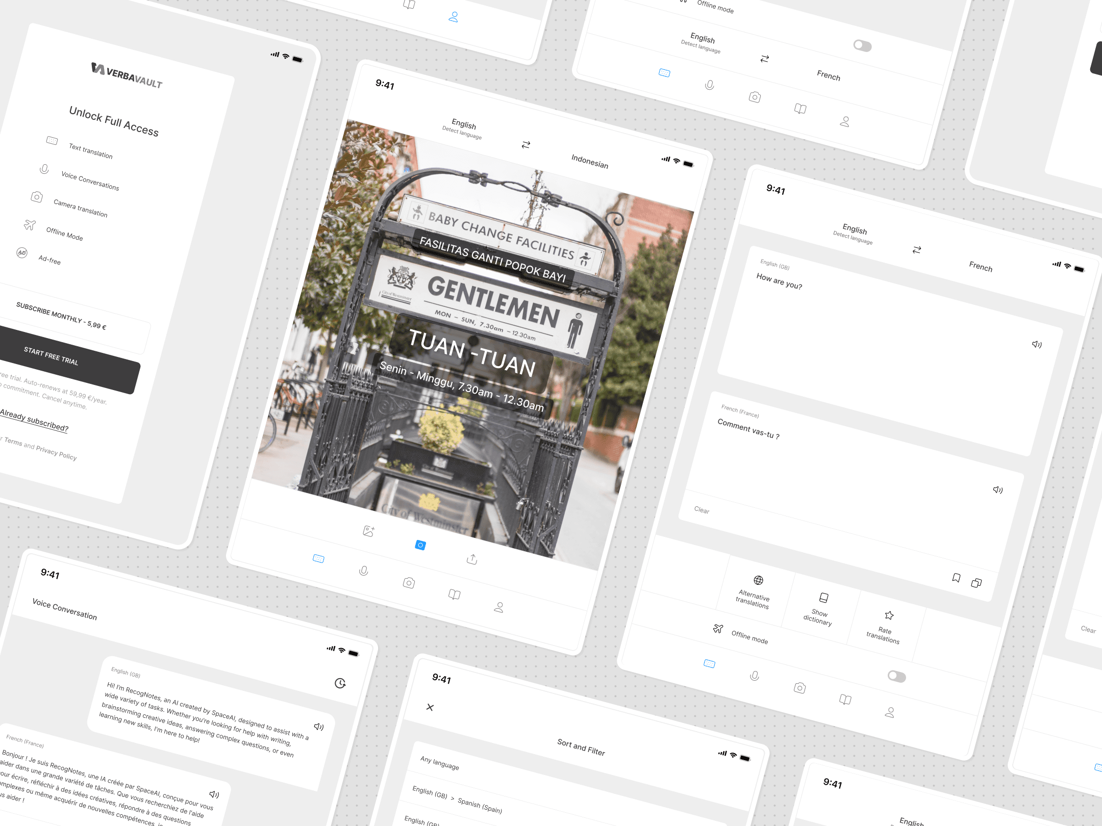 Image of VerbaVault Tablet App Design