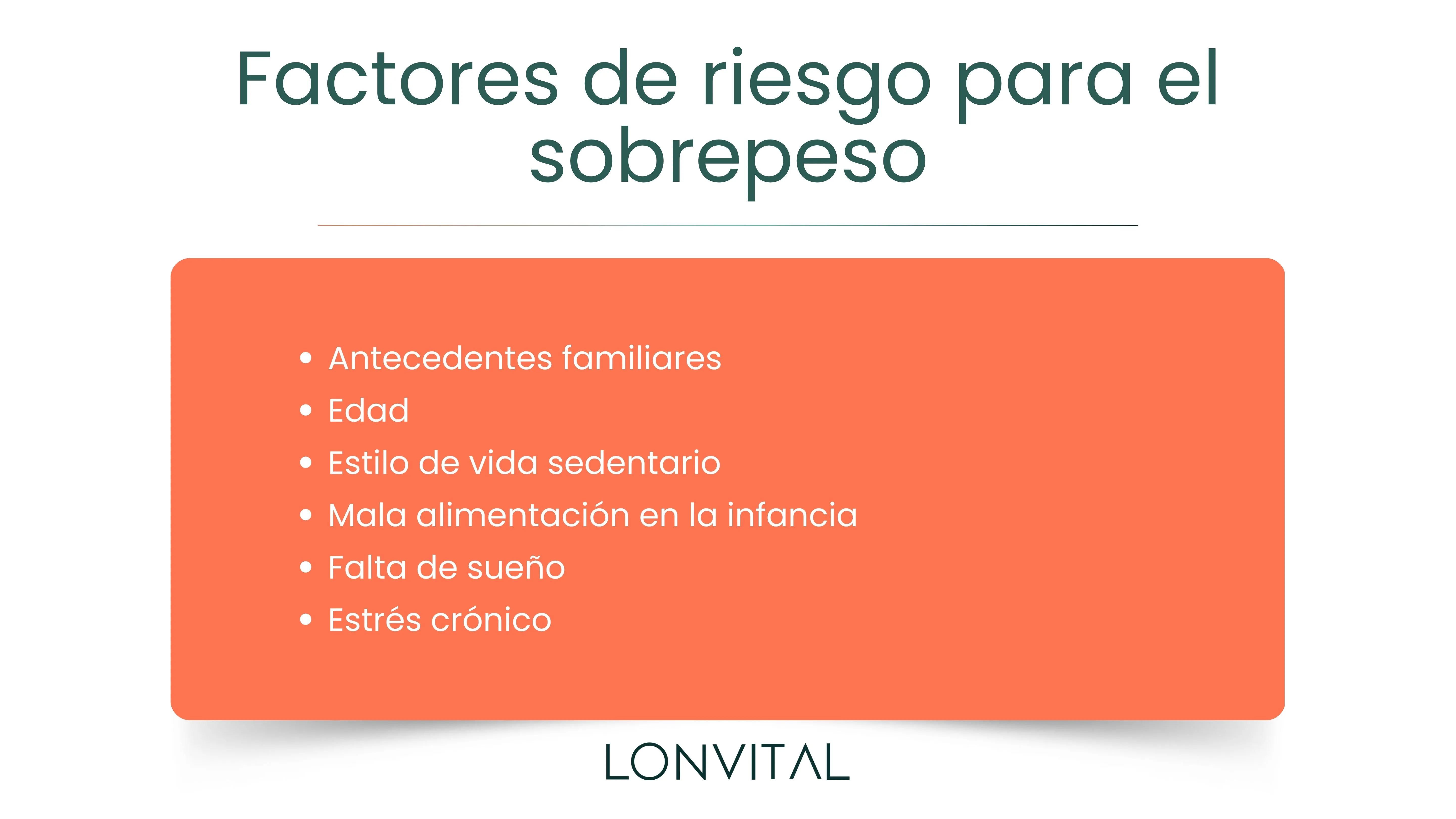 Factores de riesgo para el sobrepeso