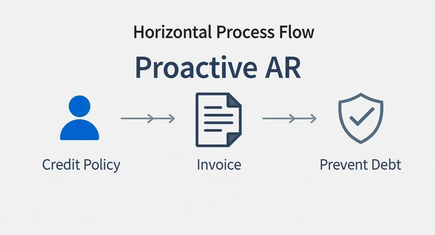 Infographic about how to improve accounts receivable
