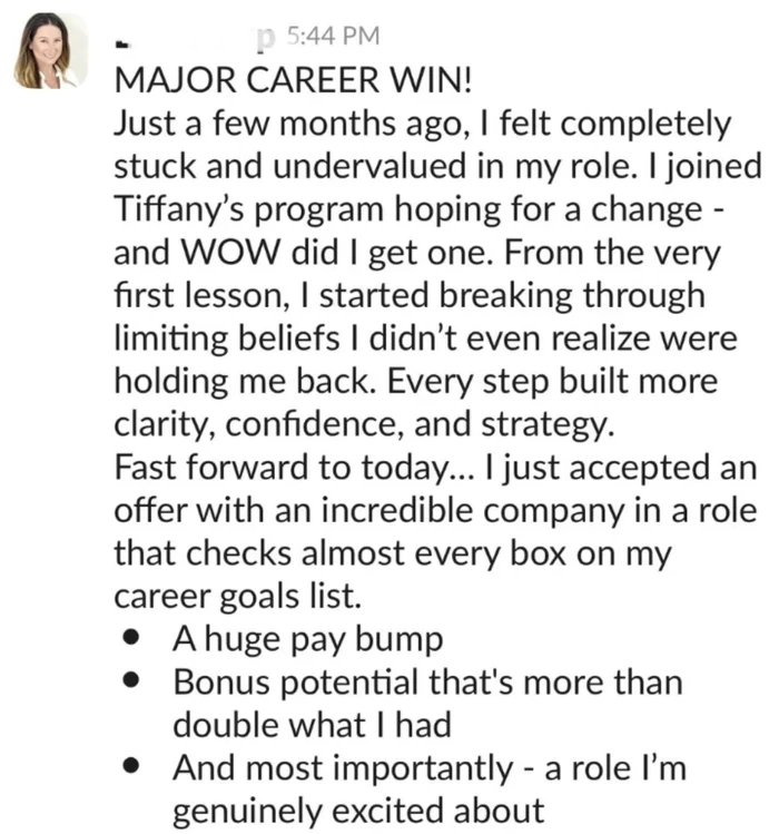 Member post: accepted an offer with a huge pay bump and bonus potential more than double what she had
