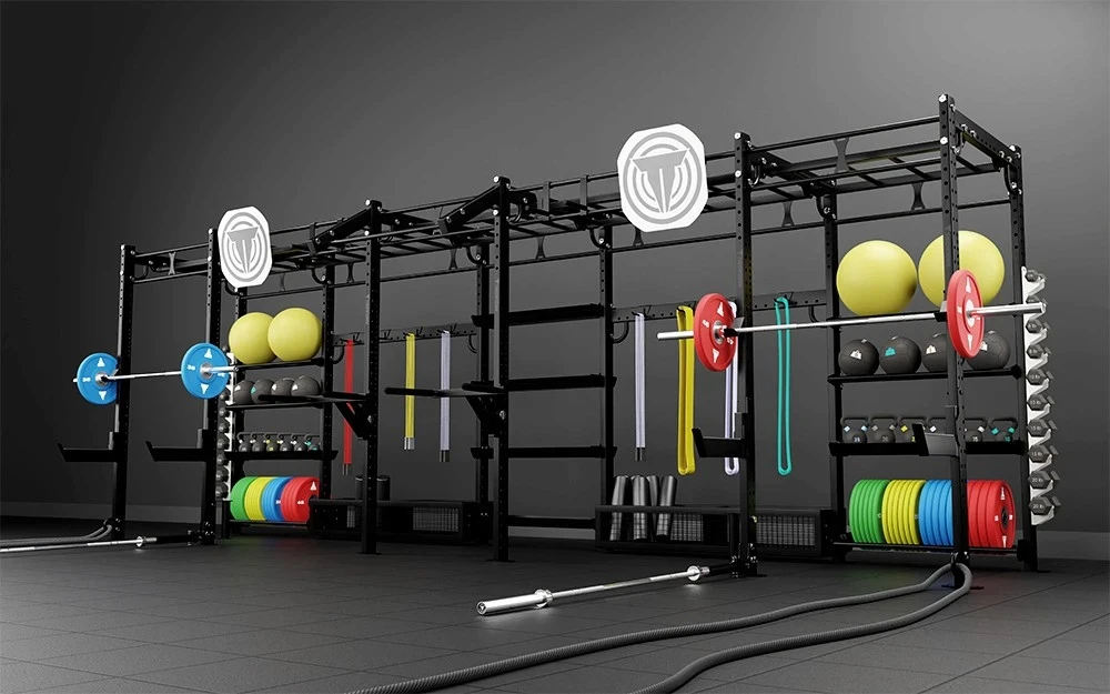 Certified SOS Fitness technician repairing a treadmill in Calgary.