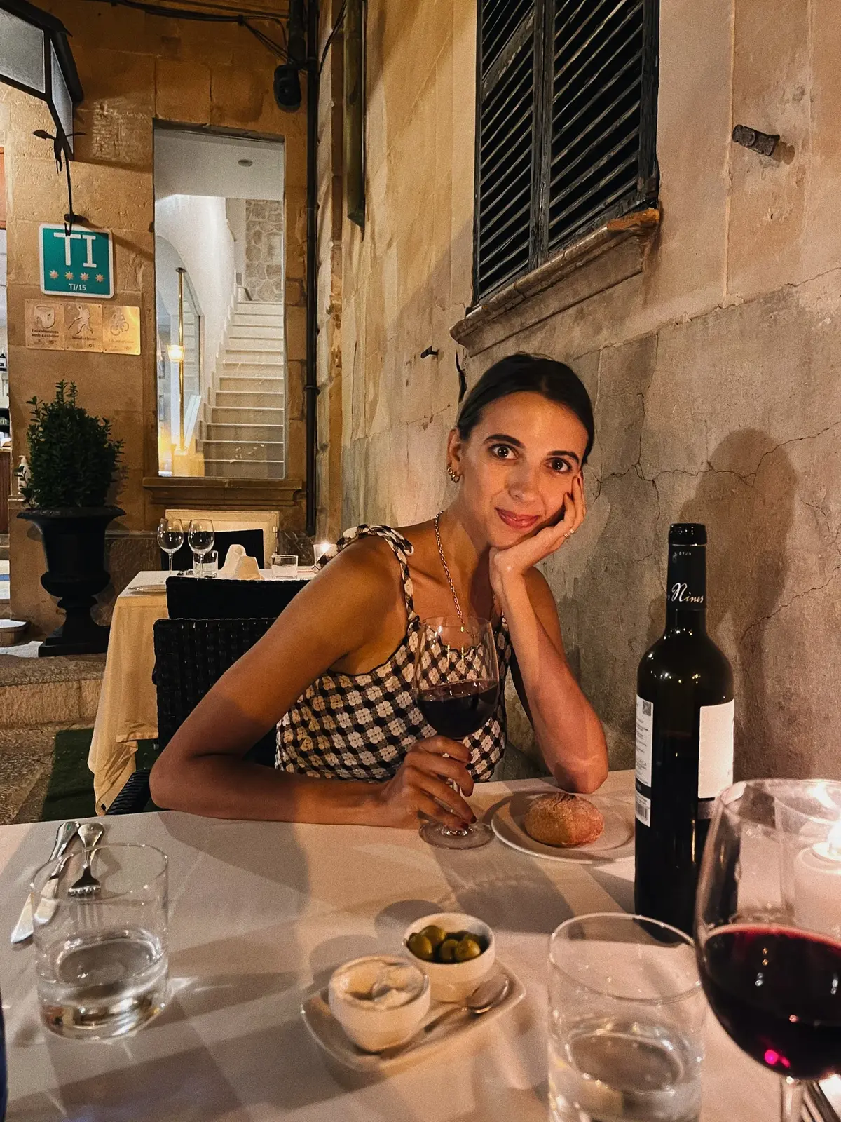 Lottie Murphy in Portugal holding son Sebby