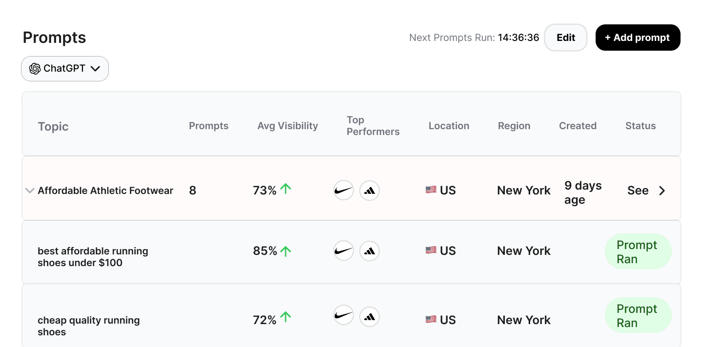 An image of Freelio's budget ui