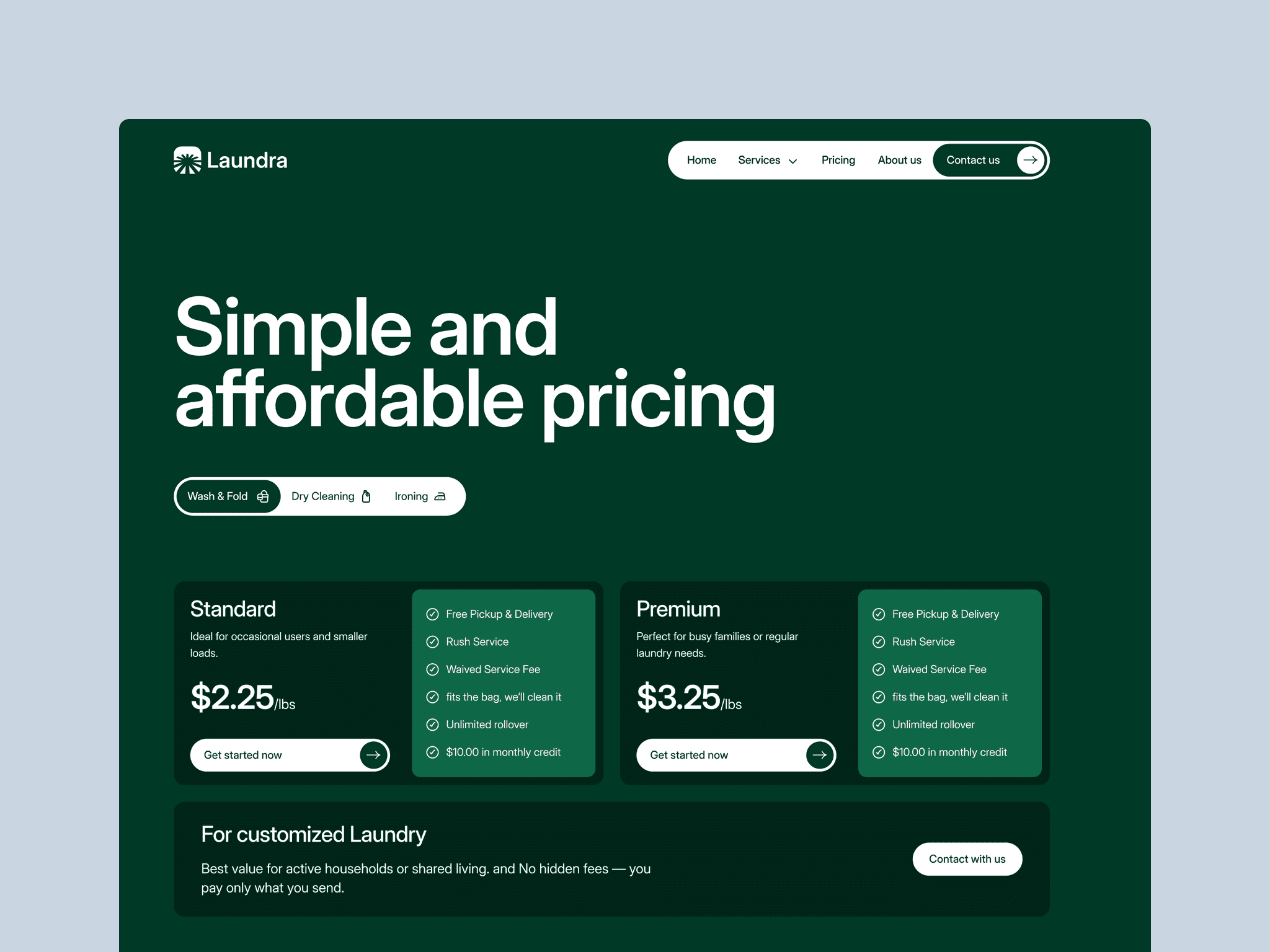 Laundry Service Business Template