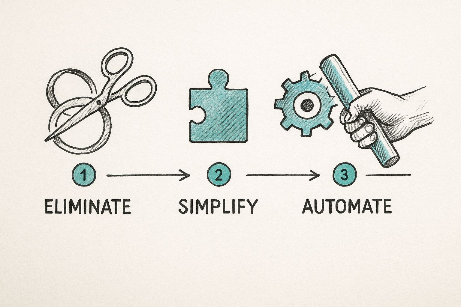 Infographic about how to streamline business processes