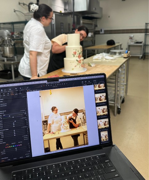 Man standing on a stone, in the background is sunshine