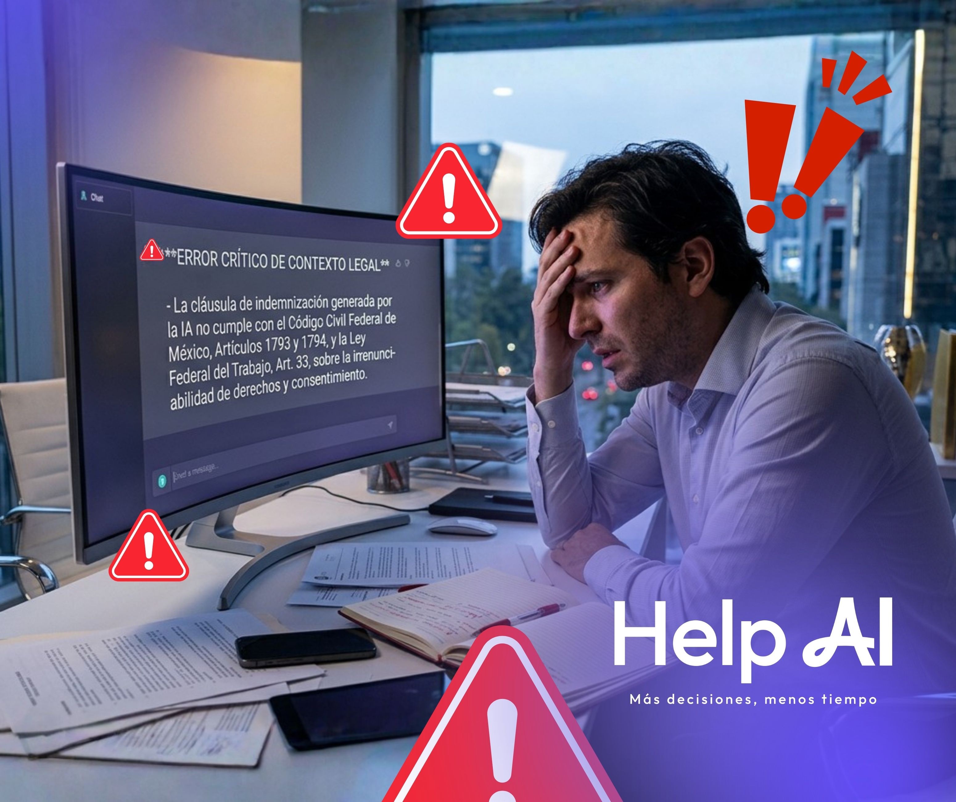 Errores al usar IA genérica para contratos en México 