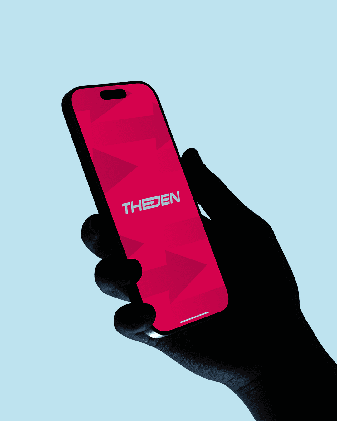 TheDen — brand application mockup iphone