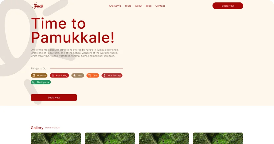 website mockup tour details