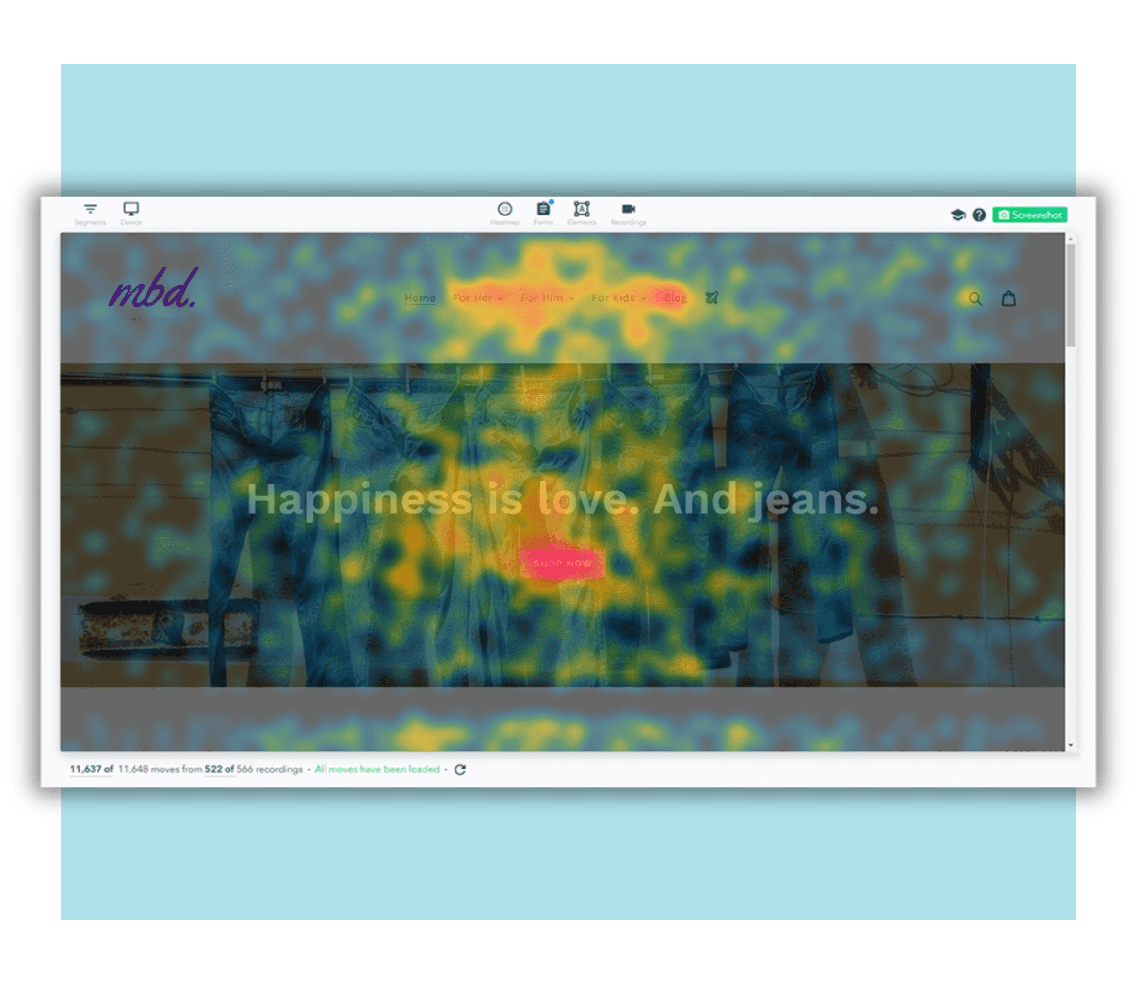 Lucky Orange heatmaps