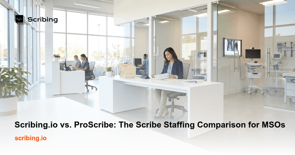 Comparison of human medical scribe staffing turnover versus AI-powered scribe solution for MSO healthcare organizations
