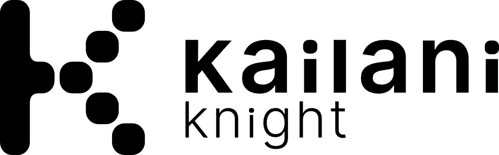 Kailani Knight logo containing an abstract K