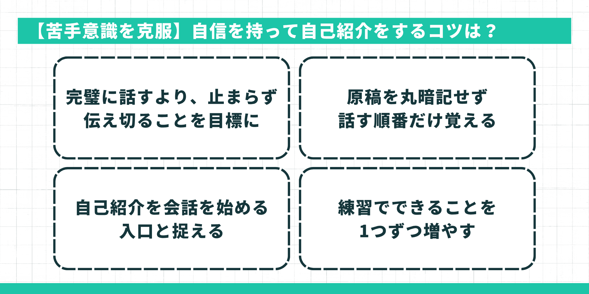 苦手意識を克服し自信を持って自己紹介をするコツ