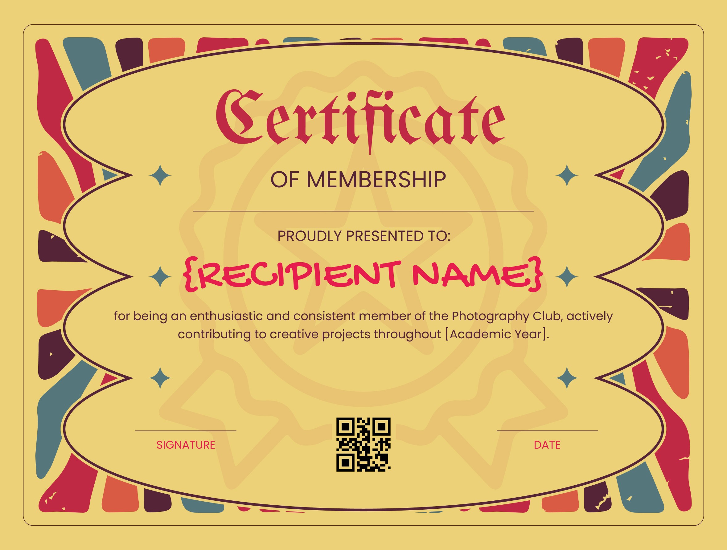 Wauld - Bold and vintage membership certificate template