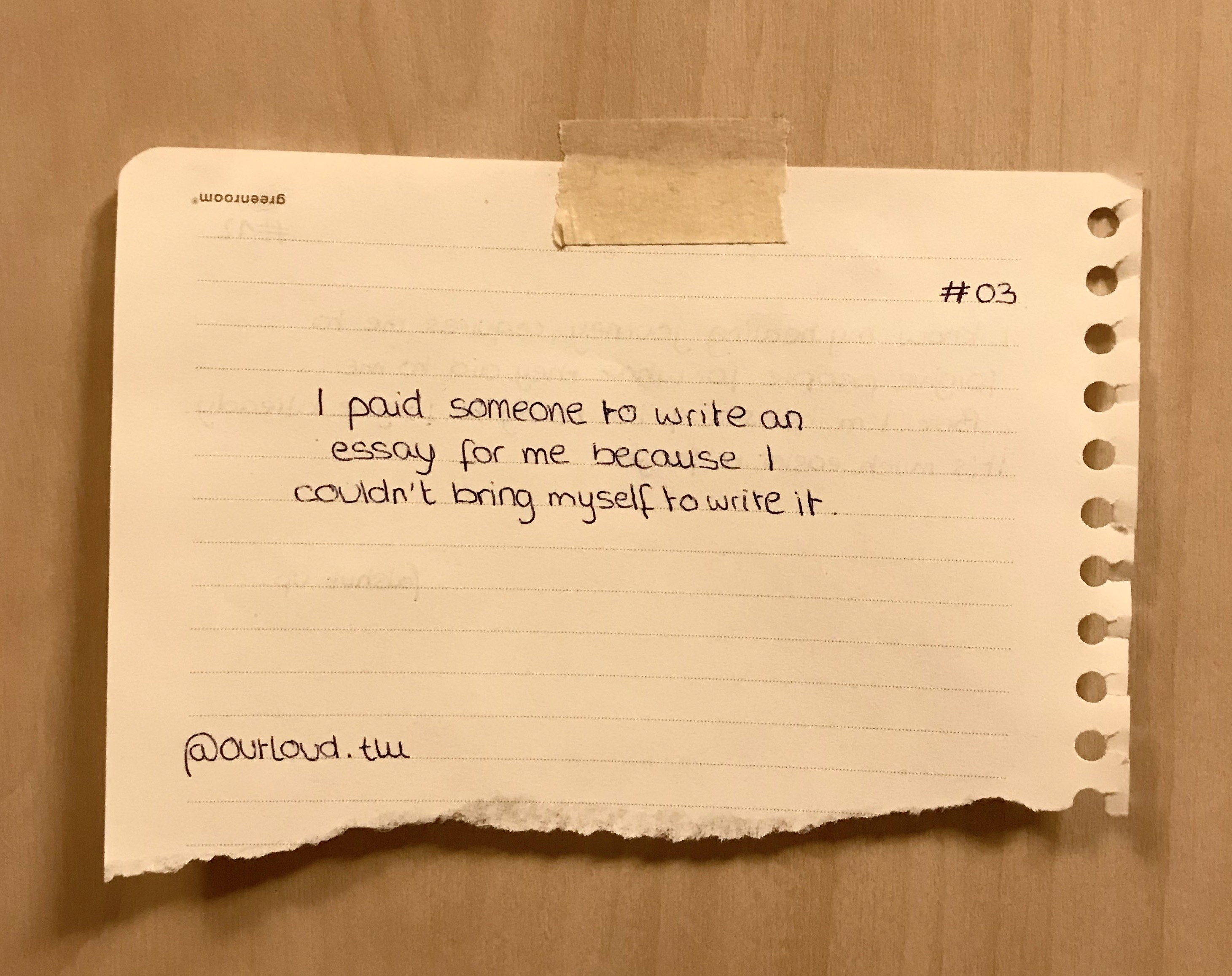 Prototype of a confession