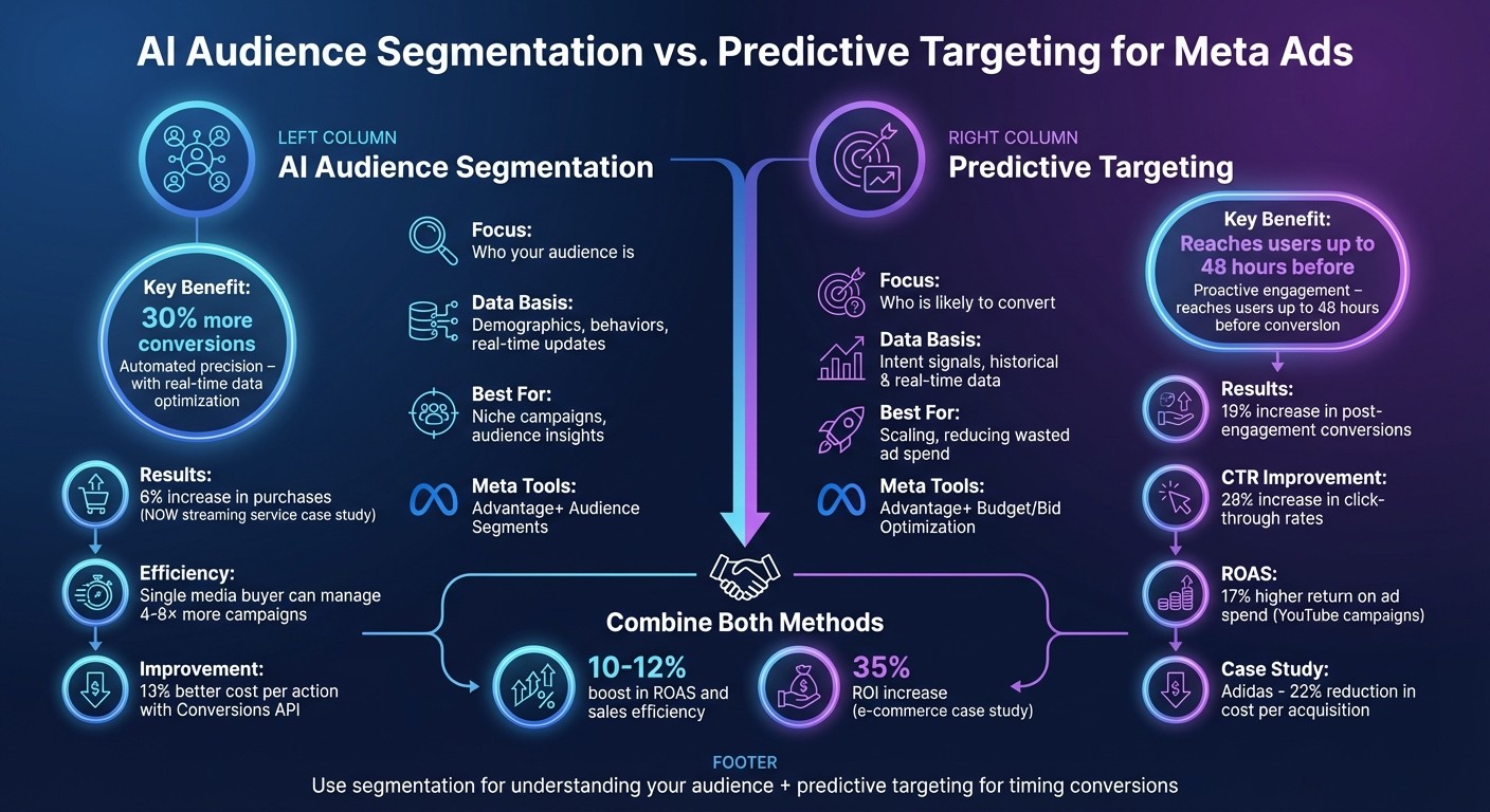 AI Audience Segmentation vs Predictive Targeting for Meta Ads