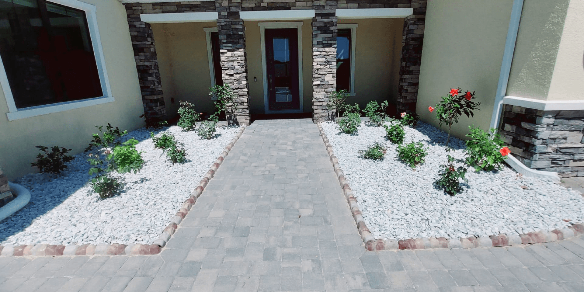 Beautiful landscaped garden with greenery and outdoor design elements.