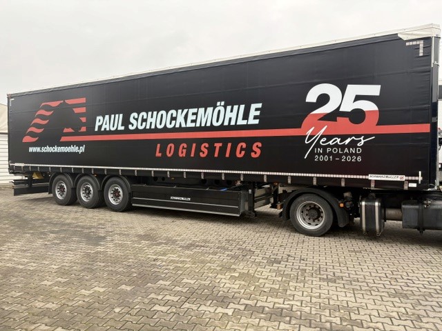 Wielkoformatowy nadruk UV na plandece naczepy – Małopolska