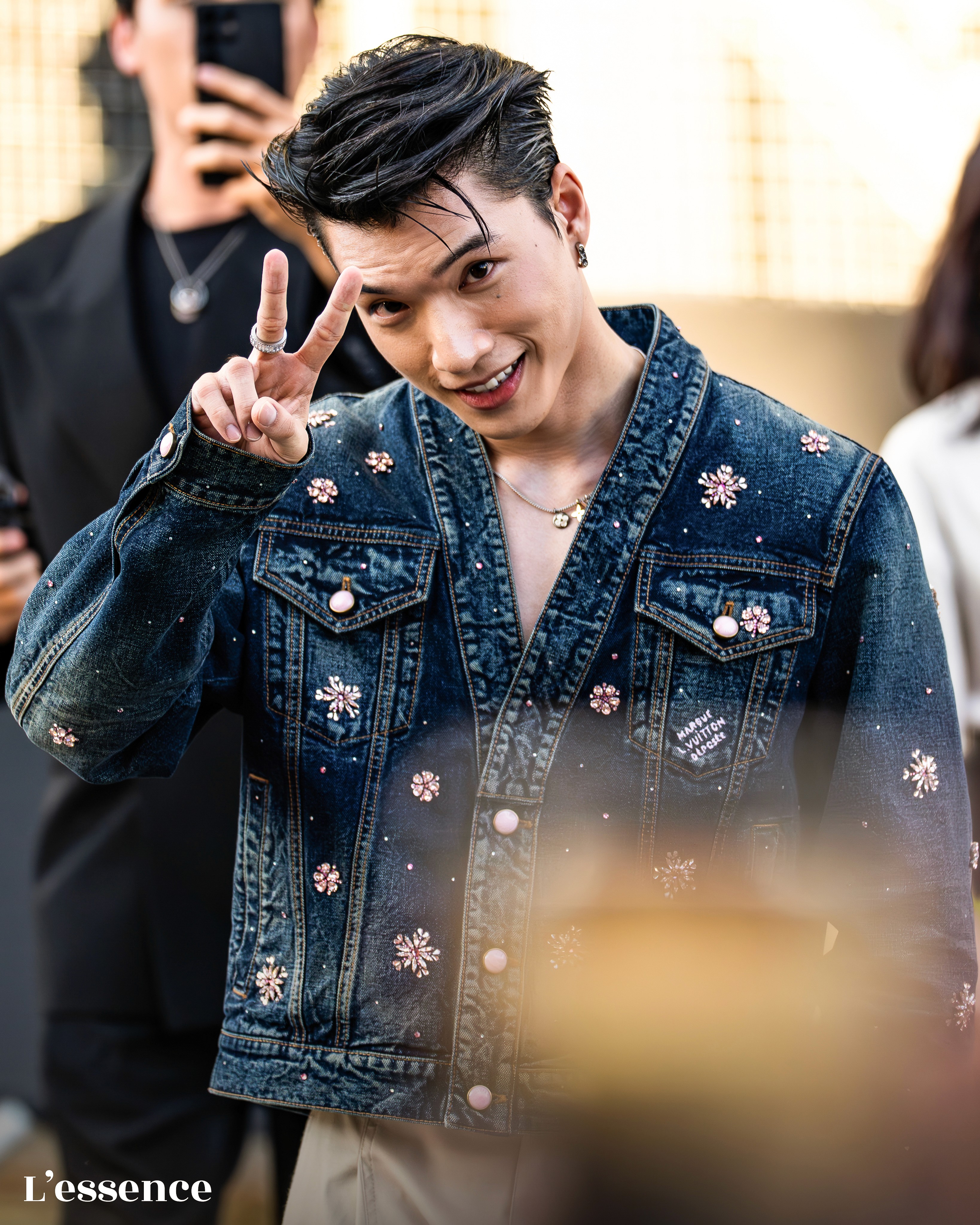 Anok Yai at the Louis Vuitton Men's Spring-Summer 2026 show at Paris Fashion Week.