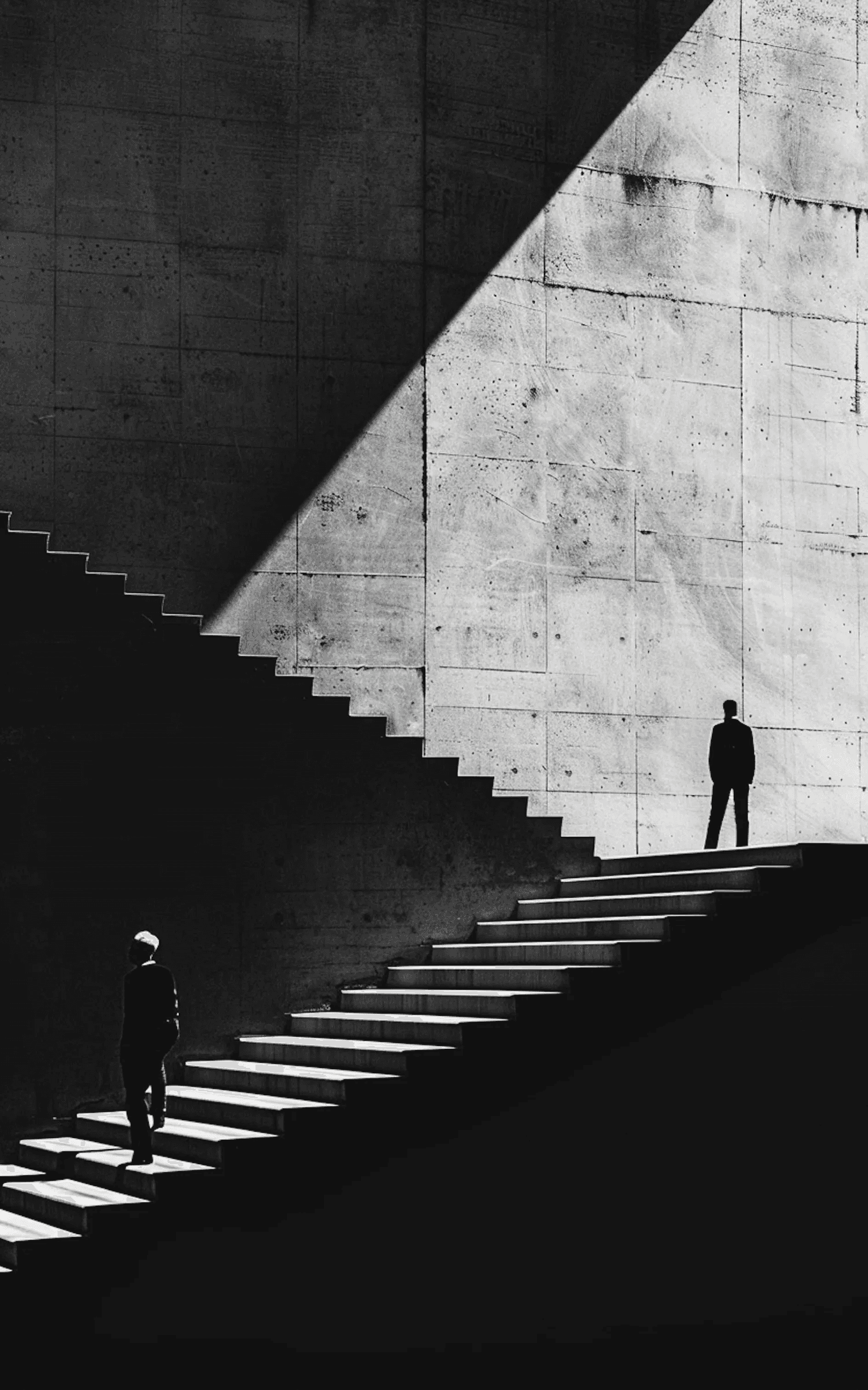 Light and Shadow on Staircase