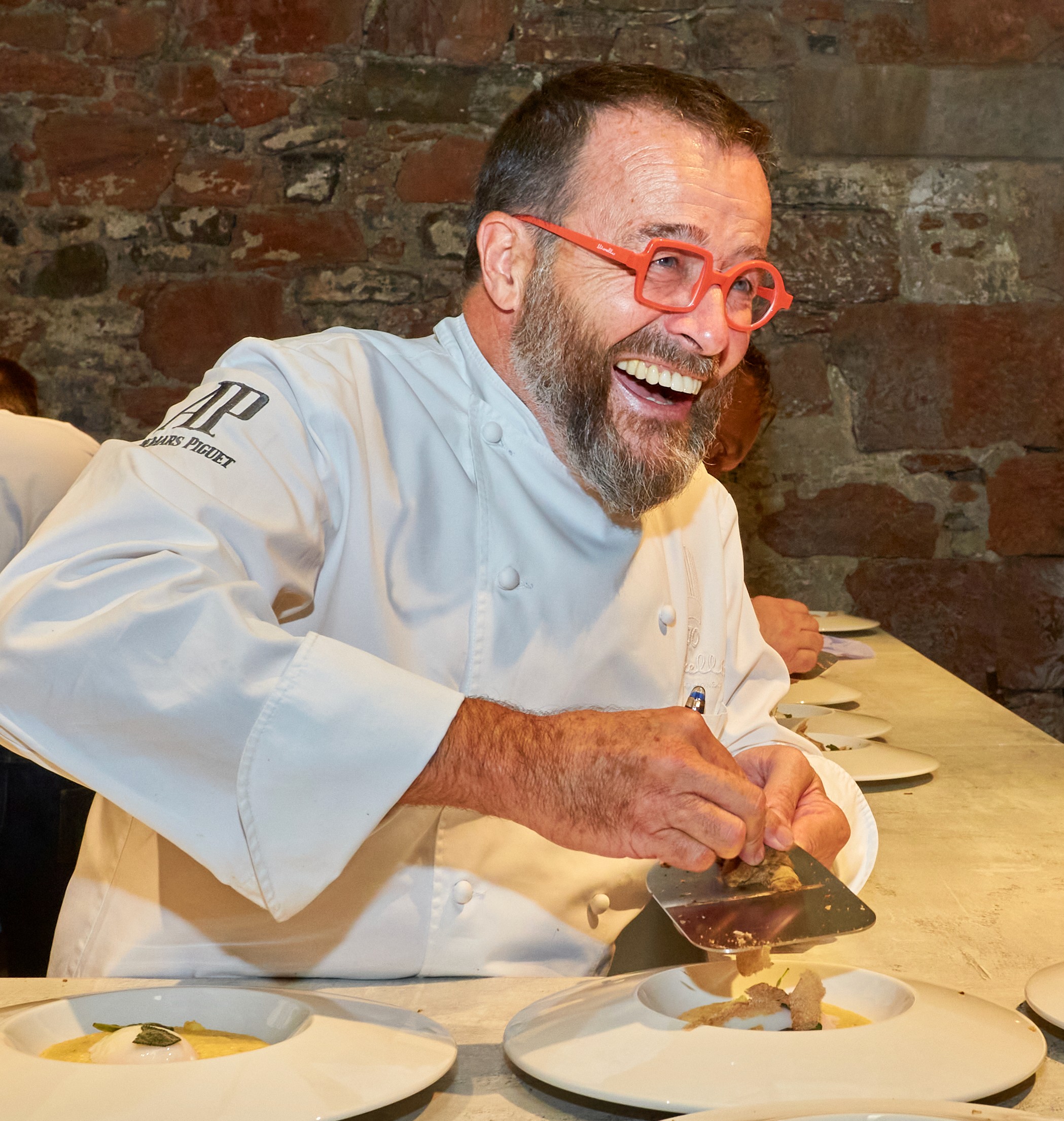 VIP guests with world renowned chef at Gleneagles – captured by Luxury bevent photographer Paul Severn.