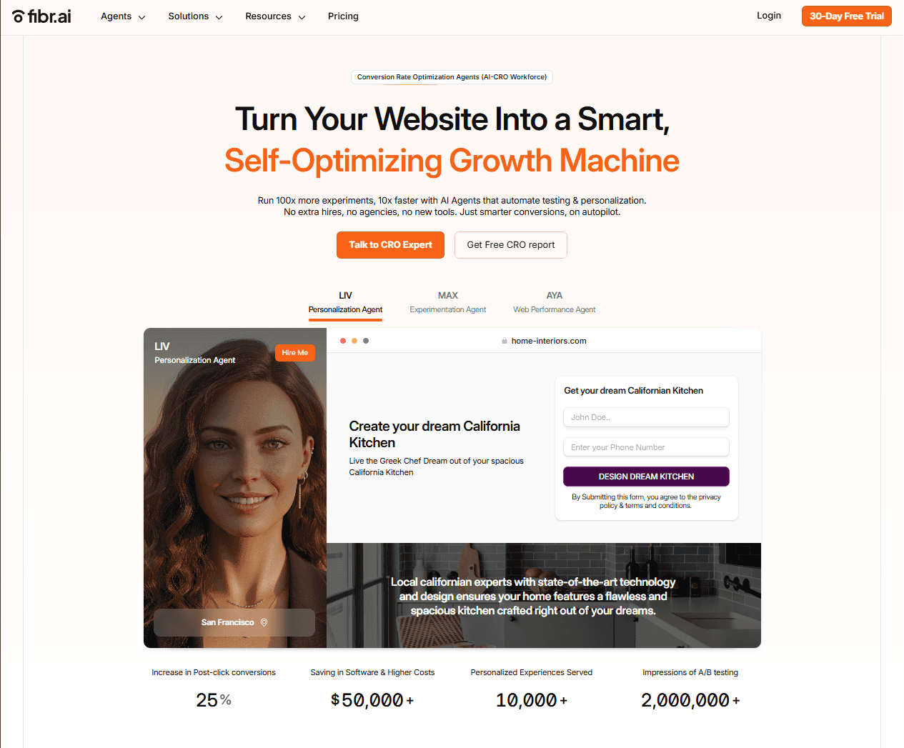 Fibr AI dashboard