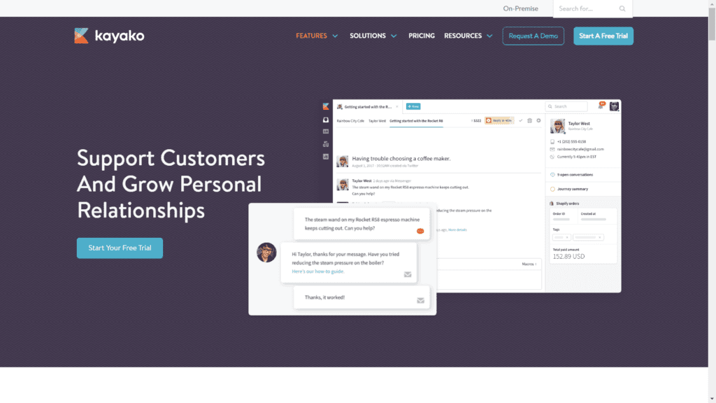 kayoka, işletmeler için yardım masası, müşteri iletişimi, çok kanallı destek